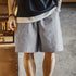 Casual Seersucker Checked Shorts – Breathable Straight Fit Office Summer Bottoms